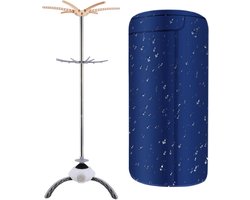 Draagbare Wasdroger - Elektrische Droger Compact - Snel Kleding Drogen - Opvouwbaar Design - 12 kg - Blauw