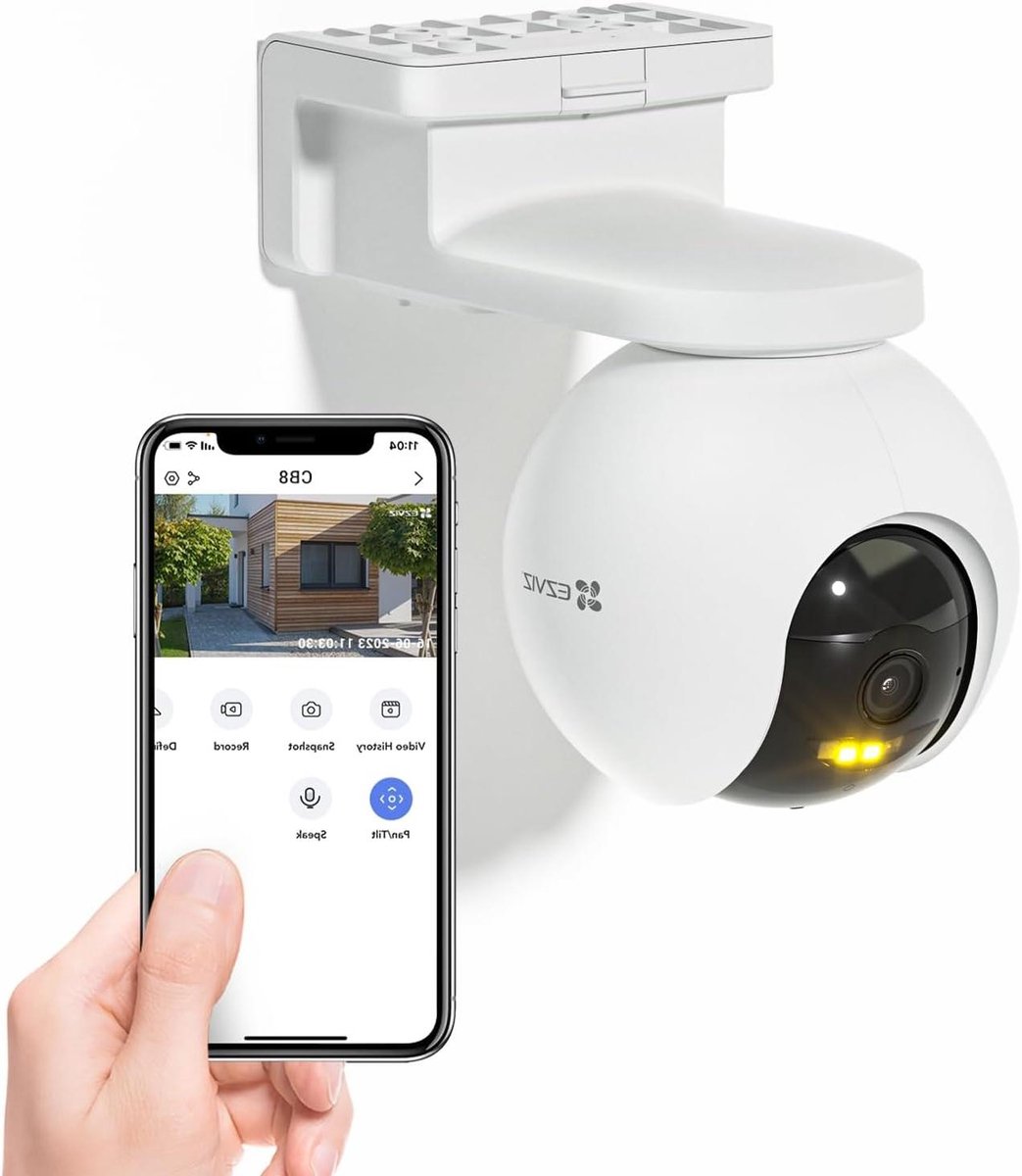 Beveiligingscamera Buiten - Draadloze Camera - Huisbewaking - Intelligente Tracking - 2K Resolutie - Wit