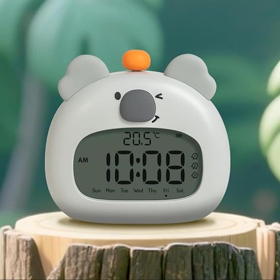 Kinderwekker met licht - Slaaptrainer horloge - Kind leren klokkijken - Intelligente lichtregeling - 115 cm breed - Koala design — afbeelding 5
