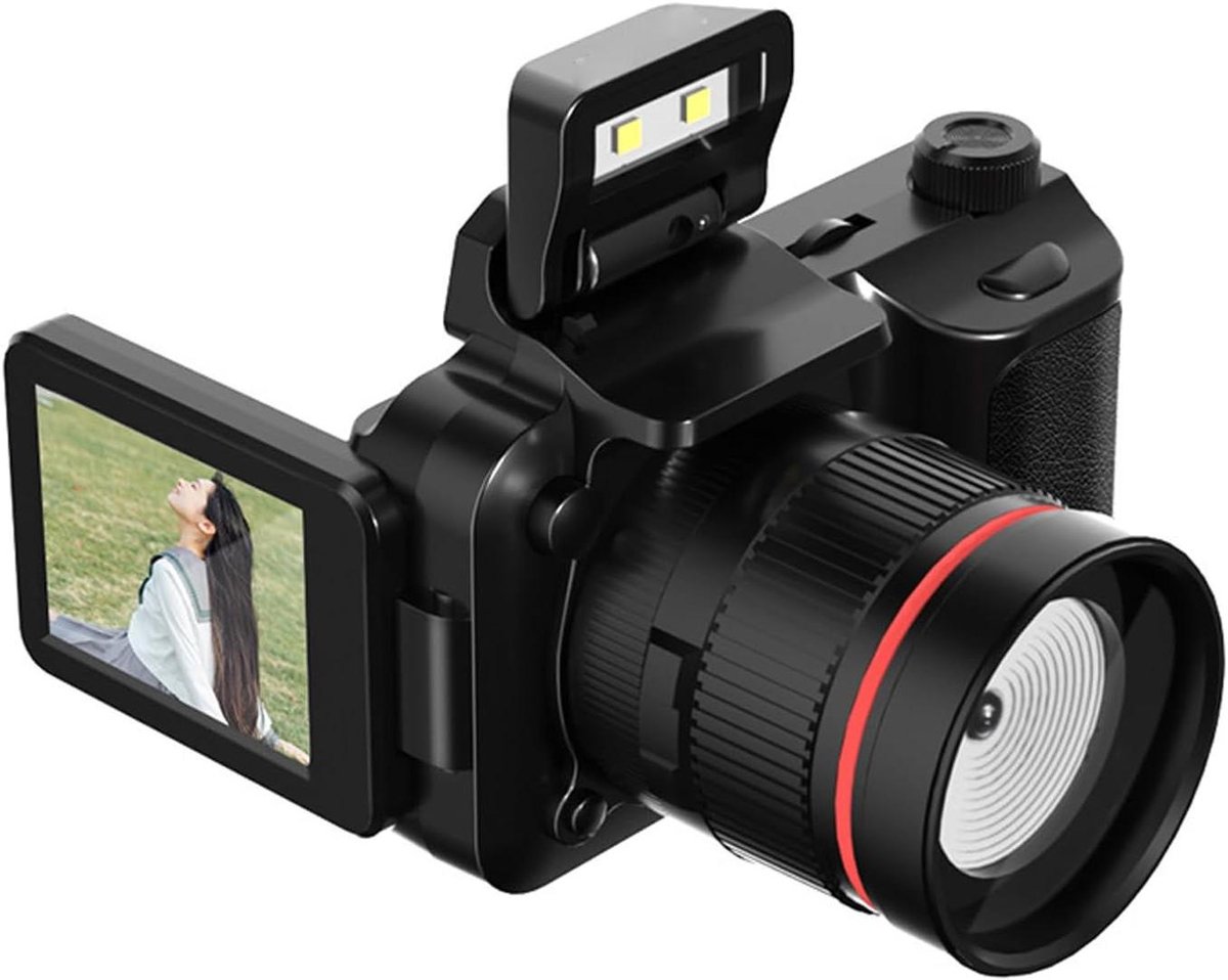 Digitale Camera - Vlogcamera Fotocamera - Momenten Vastleggen - 4K Video Autofocus - 48MP - Zwart