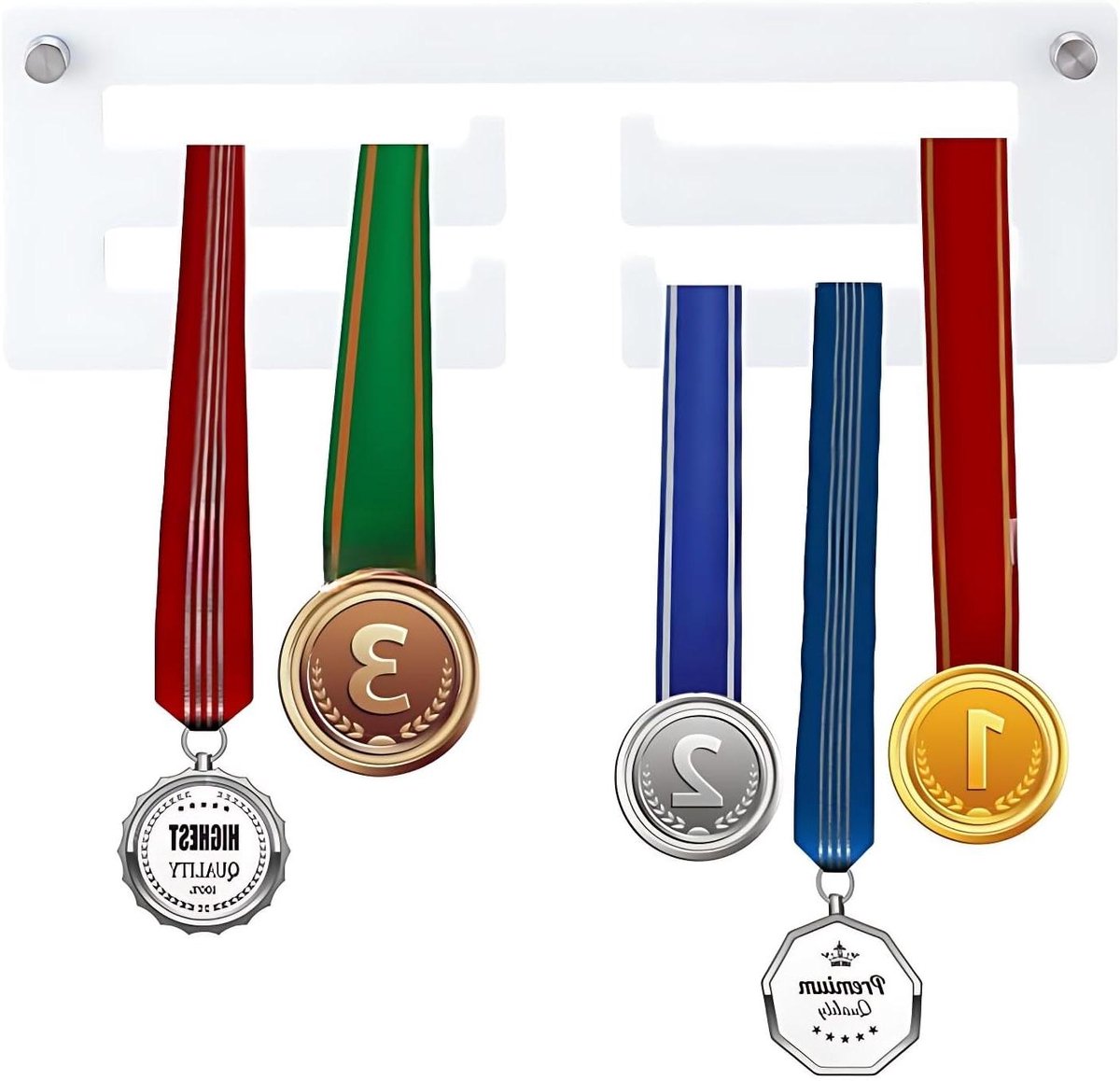 Medaille Hanger - Trofee Display - Prestaties Tonen - Acryl Wandmontage - 32 cm Breed - Standaard