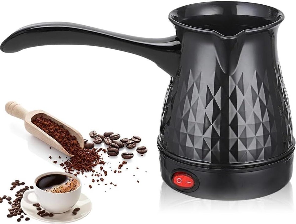 Elektrische Koffiekan - Turkse Koker Mokka - Aromatische Koffie - Snelle Bereiding - 500 ml - Zwart