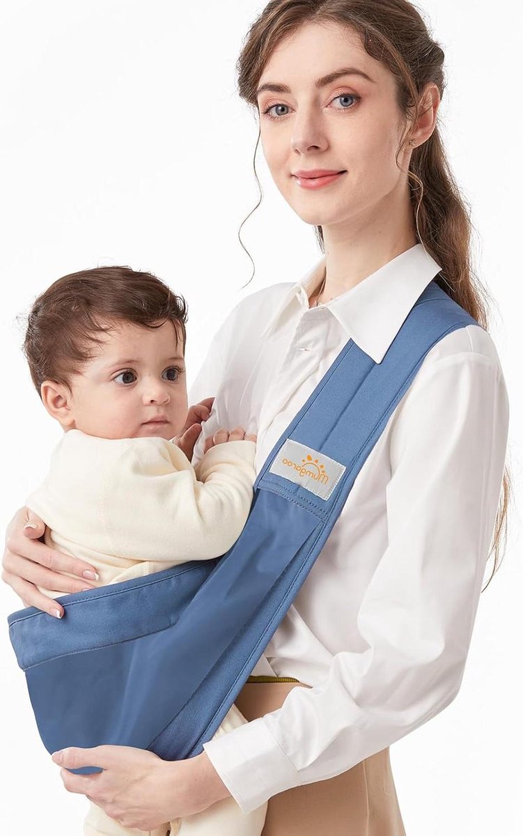 Babydraagzak - Draagdoek Baby - Handen Vrij - Ergonomisch Ontwerp - 0-36 Maanden - Blauw