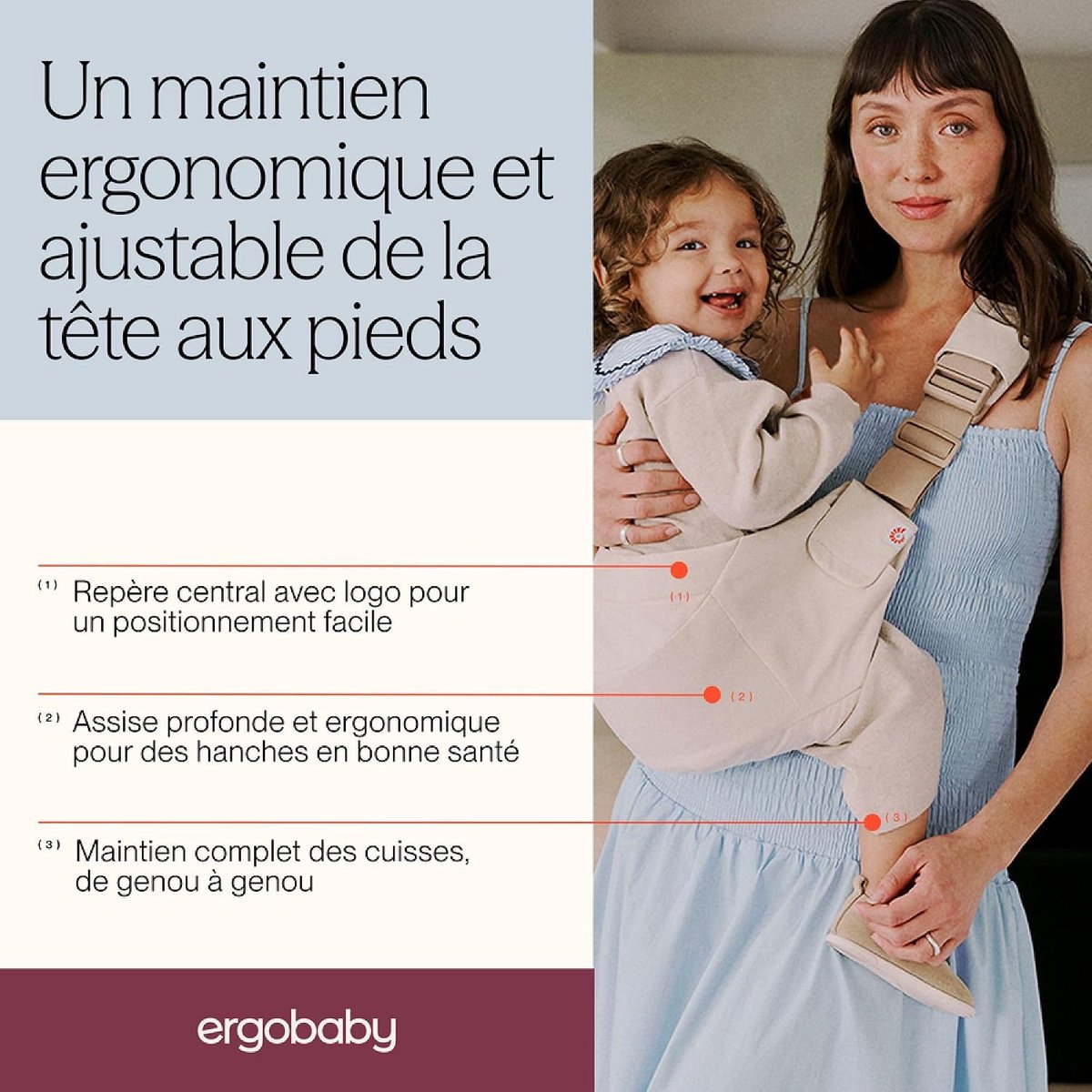 Babydrager - Draagzak - Spontaan Dragen - Ergonomische Zit - 6-20 kg - Middernachtblauw