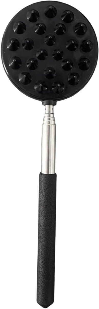 Uitschuifbare Ruggenkrabber - Massage Tool - Verlicht Jeuk - Dubbele Massagekop - 64 cm - Zwart