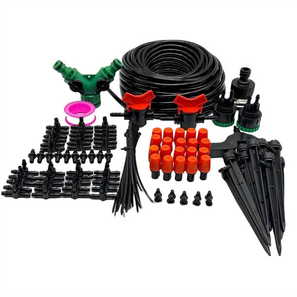 Druppelirrigatiesysteem Kit - Automatische Tuinbewatering - Planten Gehydrateerd Houden - Efficiënt Waterverbruik - 30.5 Meter Slang - VariantWaarde