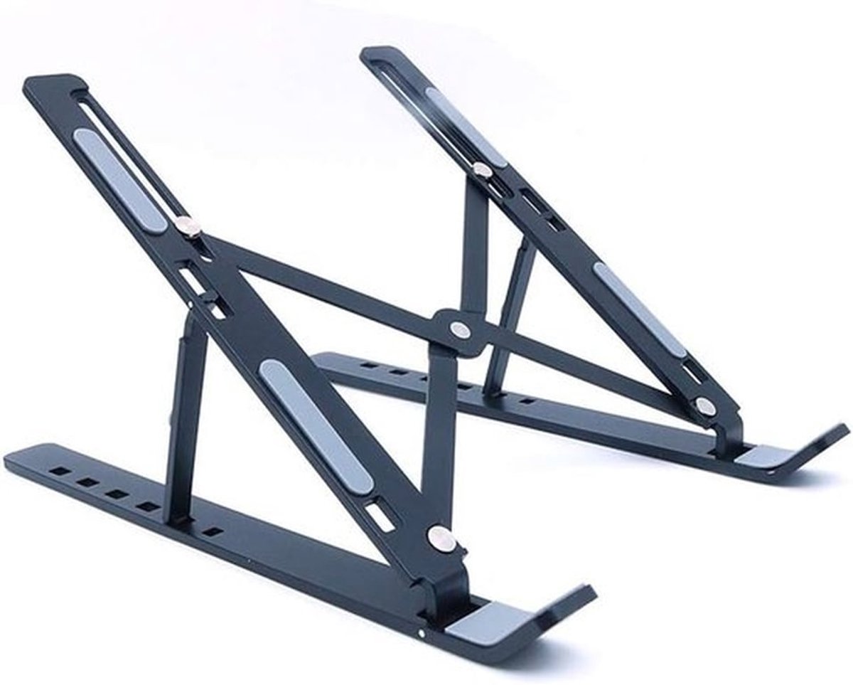 Ergonomische Verstelbare Laptopstandaard, Opvouwbaar Aluminium met Ventilatie voor 10-15,6" Laptops, Ideaal voor Thuis en Kantoorgebruik