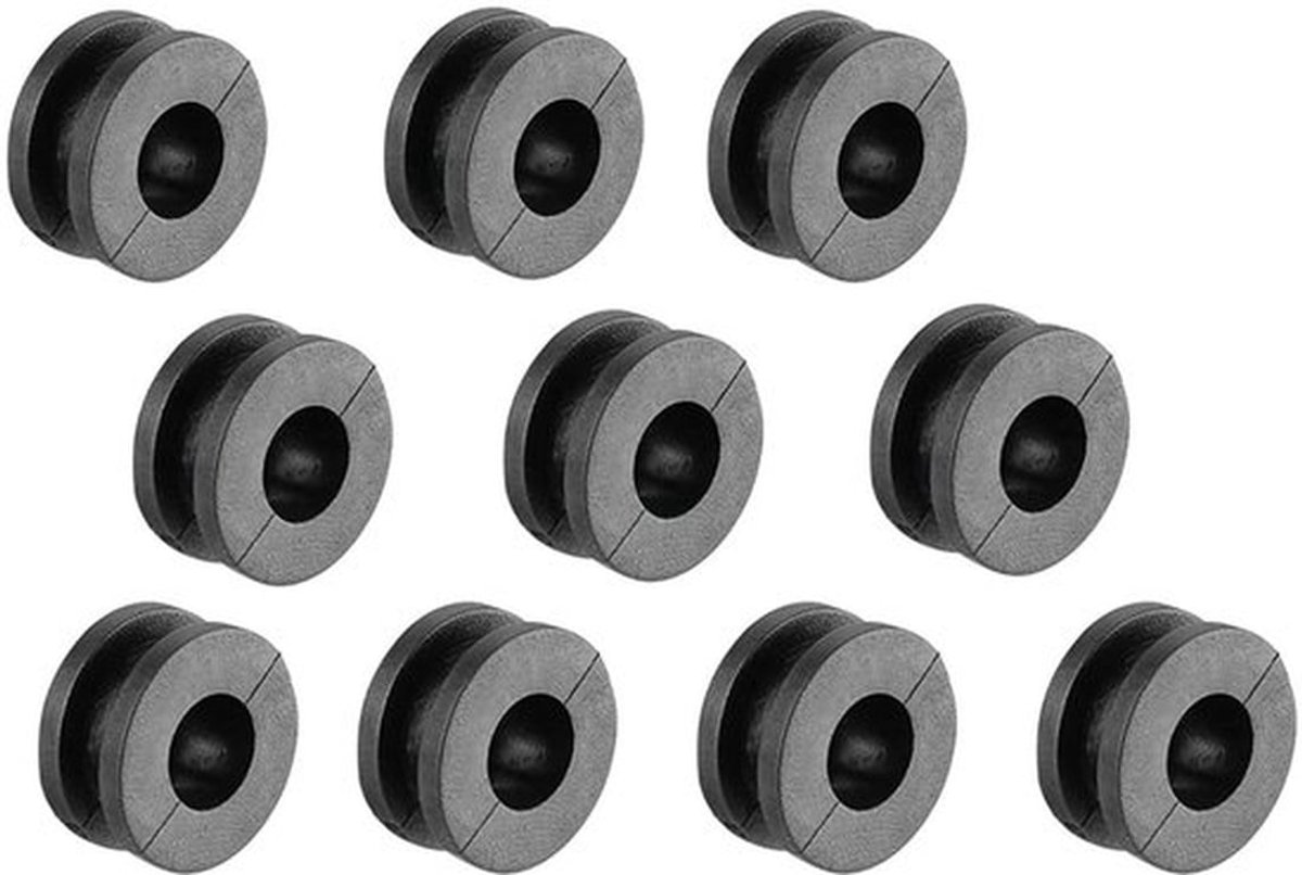 10 stuks ABS motorfiets-kuipwerk ringen - rubberen grommets voor motorbehuizing, zwart