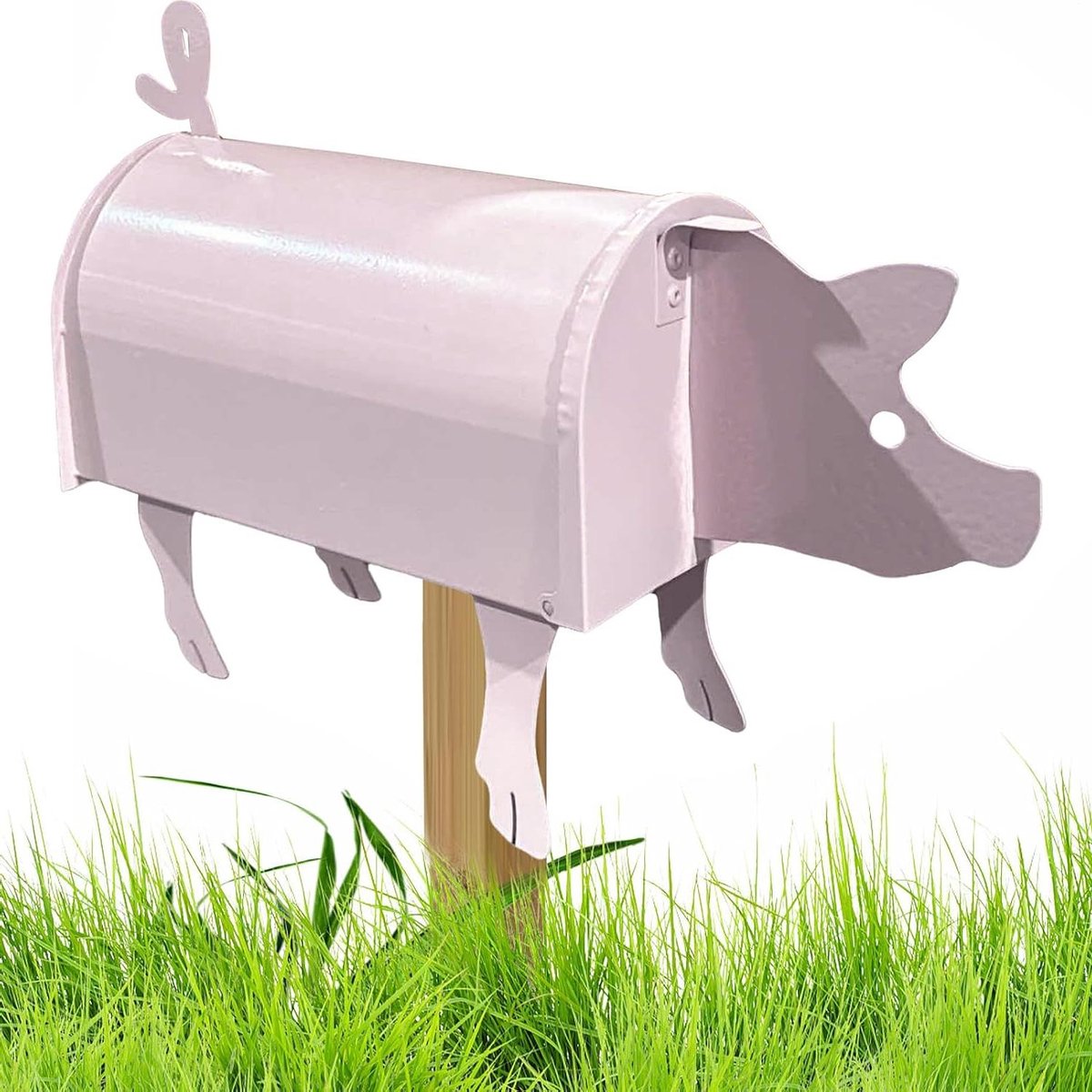 Brievenbus Dierenvorm - Tuinbrievenbus Decoratie - Brieven Ontvangen - Waterdicht Ontwerp - 20 x 10 cm - Varken