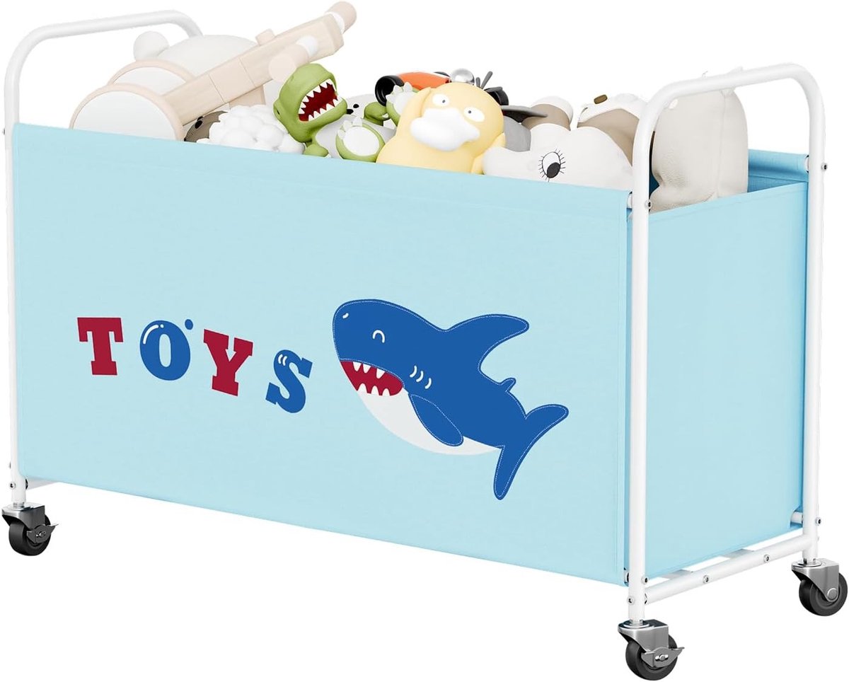 Speelgoedkist met wielen - Opbergbak kinderen - Speelgoed organiseren - 135L Extra groot - 84 x 33 x 59 cm