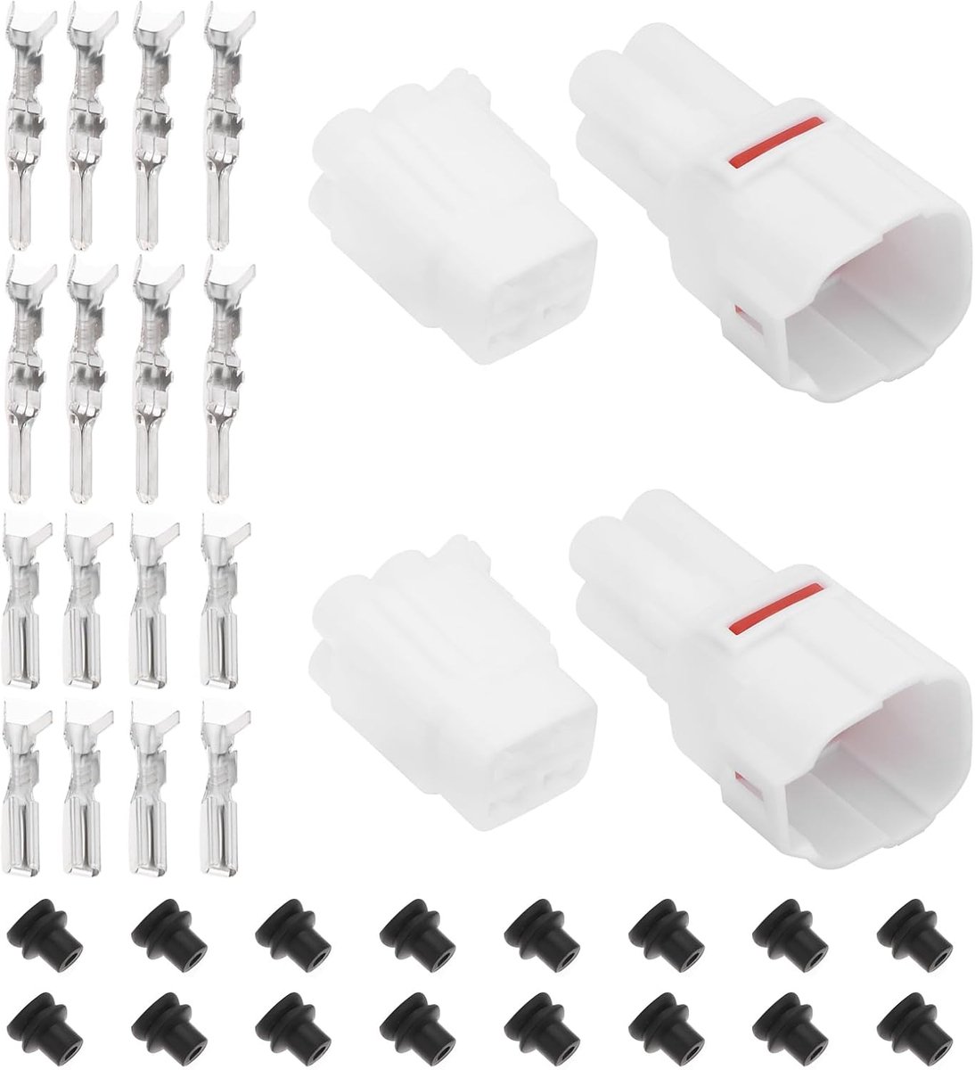 SnelShoppen - 2 Sets 4 Pin Stekker Reparatie Kits 6188-0004, 6180-4771 Compatibel met Sumitomo MT090, Hoogwaardige Materialen, Eenvoudige Installatie,