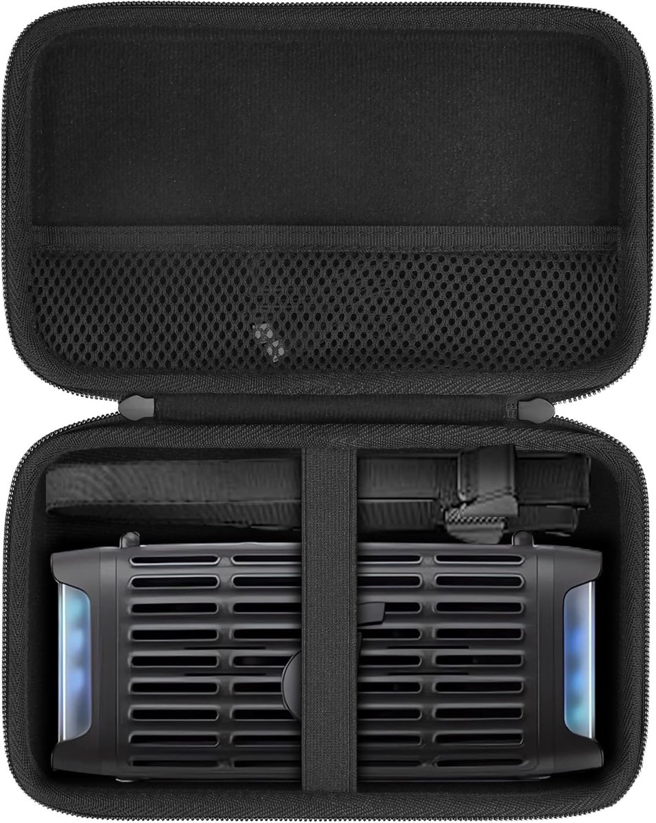 SnelShoppen - Harde Opbergcase voor Draagbare Bluetooth Speaker, Zwart, Geschikt voor Buiten, Reis, Camping, Met Handvat, Bescherming voor Geluidssyst