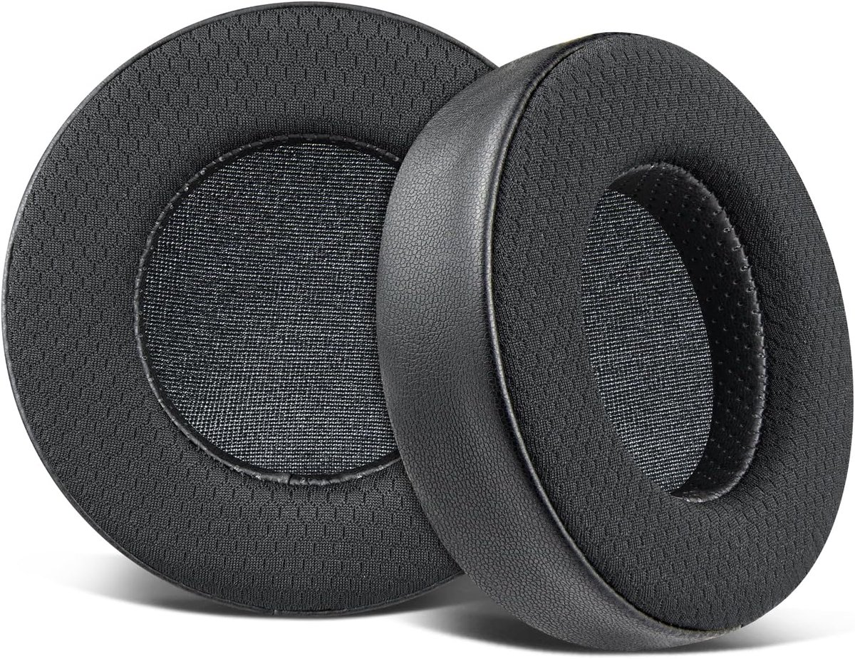 SnelShoppen - Mesh Oorkussens voor HIFIMAN SUNDARA, HE560/HE500/HE400SE/HE3/HE5/HE6 Hoofdtelefoon - Zwart - Comfortabel, Ademend, Vervangend, Hoogwaar