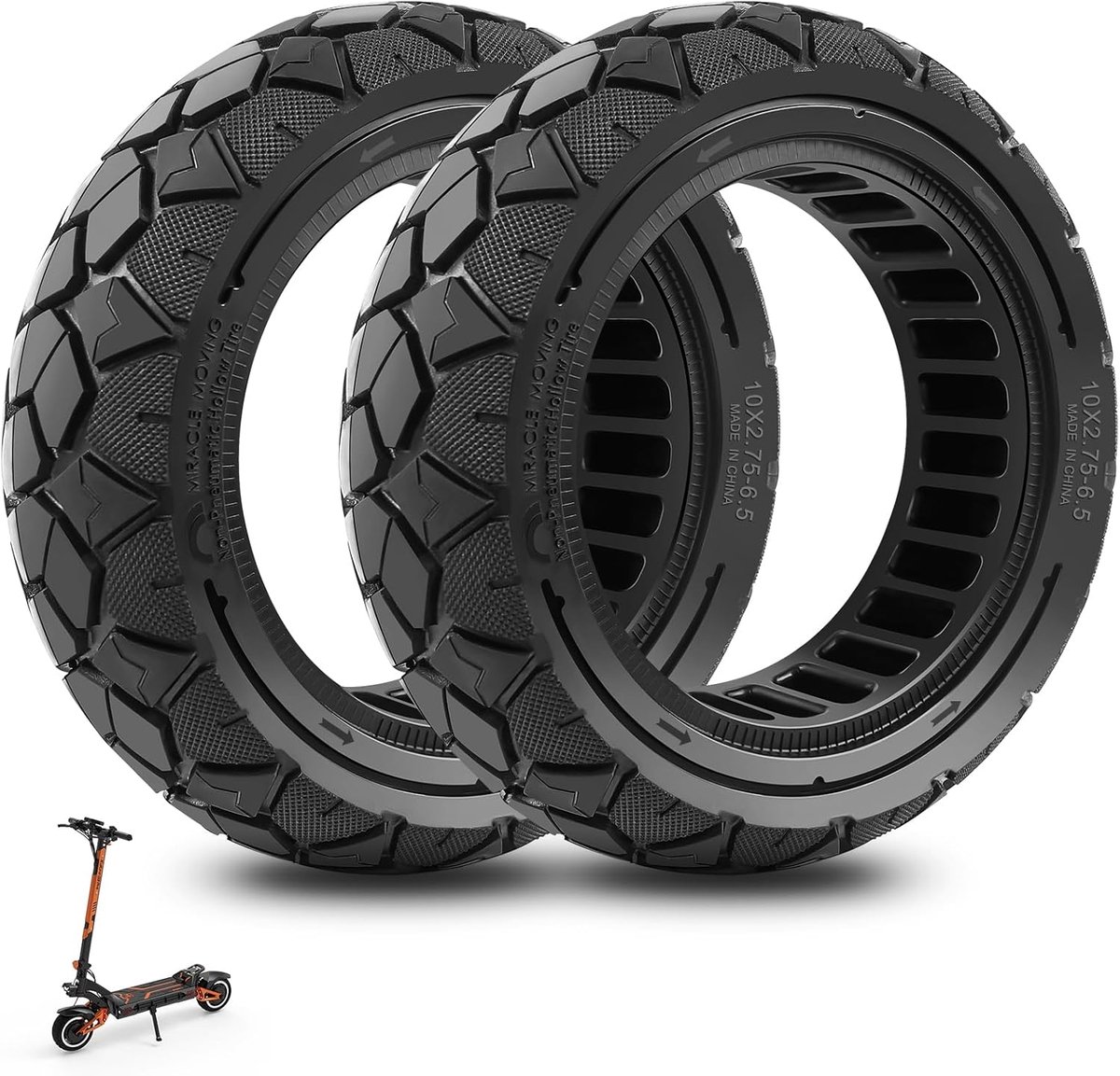 Solid Tire 10x2.75-6.5 - Hoog elastisch - Vervangingsband voor elektrische scooter - Betrouwbare grip en comfort - ShopVlot