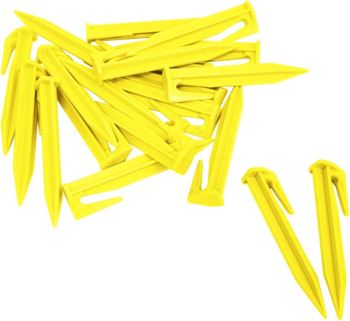 SnelShoppen - 200 Stuks 3.3 Inch Plastic Grensdraad Haringen Tuinpennen Landschapsstapels voor Robomow Maaier, Worx Landroid, Dierenhek, Tuin, Gras