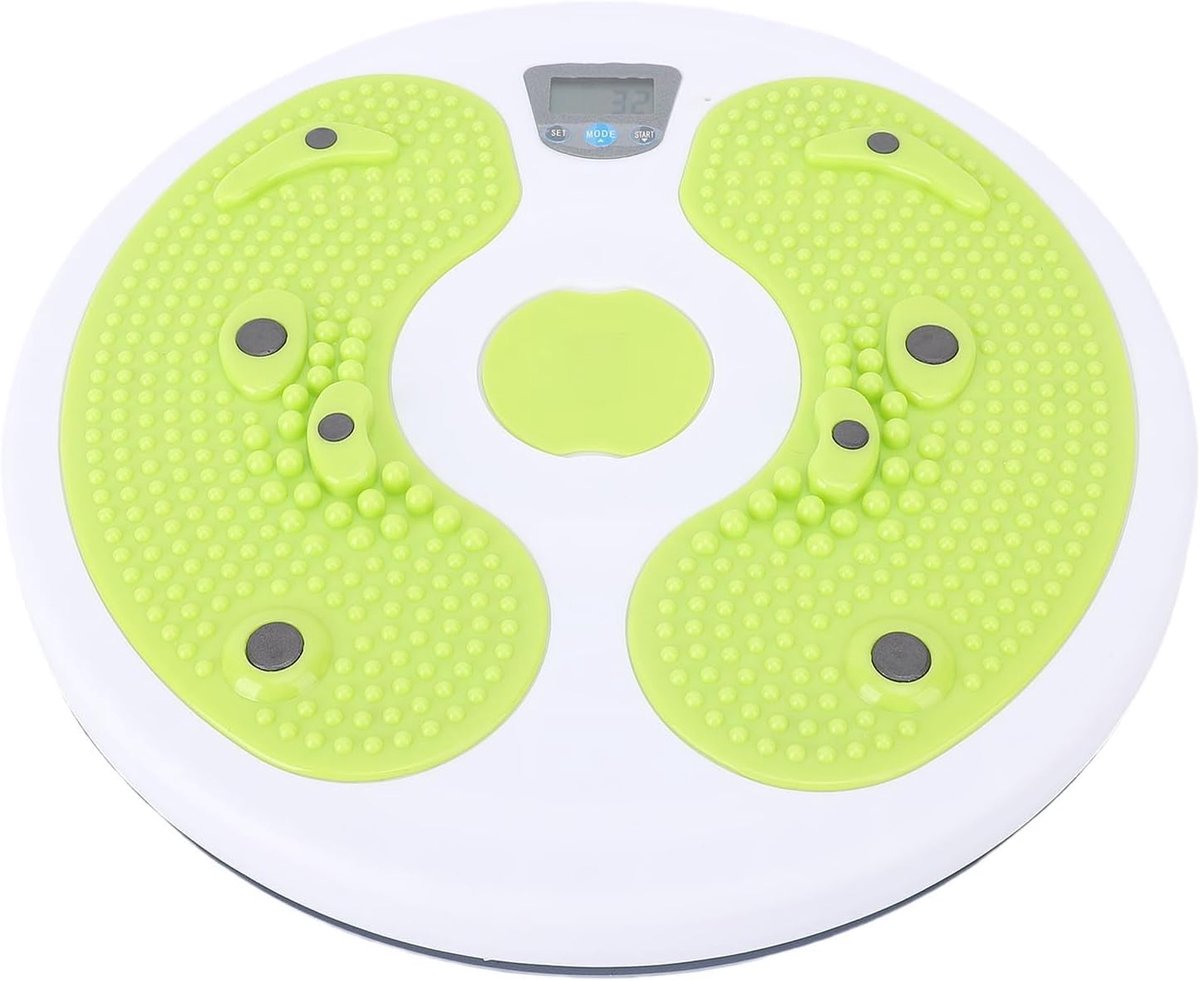 SnelShoppen - BuyWeek Heupventilator met Teller, PP 150 mAh Antislip voor Voetmassage en Heupoefeningen (groen)