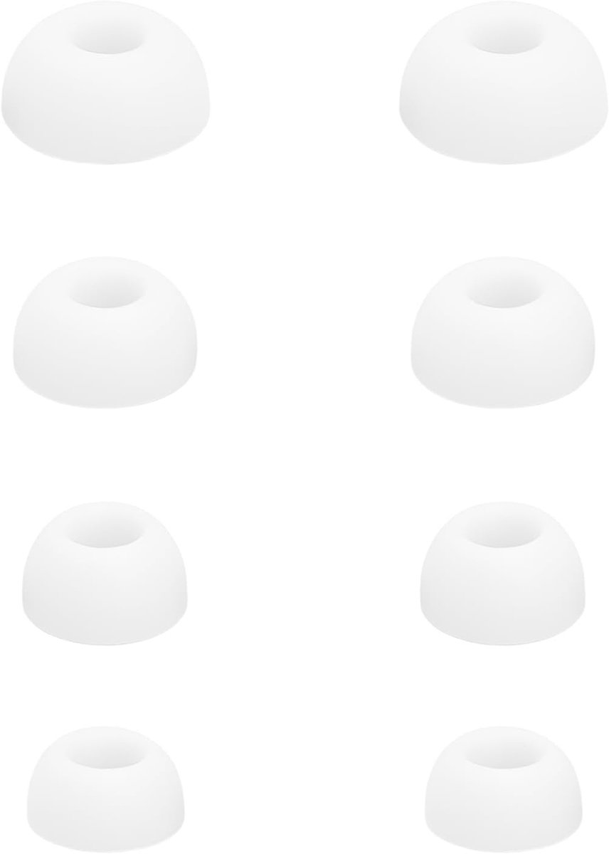 SnelShoppen - 4 Pairs Vervangende Silicone Oordopjes XS/S/M/L Geschikt voor JBL Live Beam 3 en Live Buds 3 Oordopjes Zilver