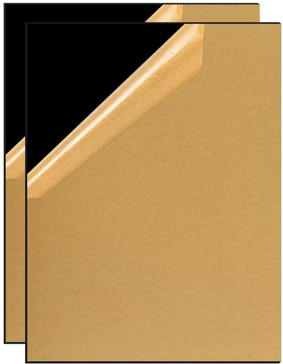 Set van 2 zwarte acryldiscussen A3, 1.7 mm dik, op maat te snijden voor DIY-projecten, schilderen en woningdecoratie