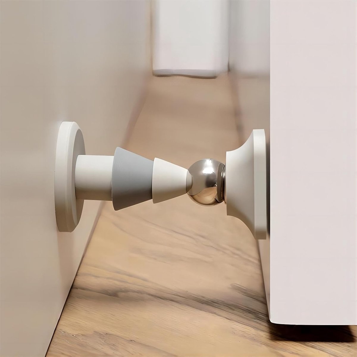 Stille en Schokbestendige Magnetische Vloerdeurstopper, Geschikt voor Alle Deuren en Ramen - Grijs, Duurzaam en Praktisch