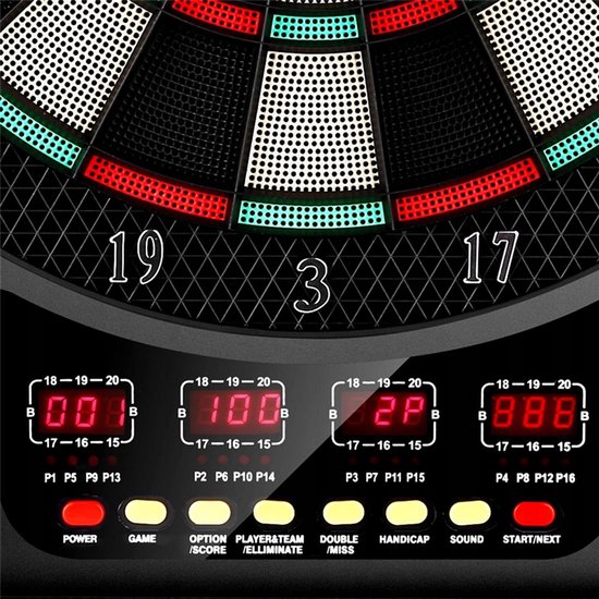 Soft Elektronisch Dartbord - Dartbord - Autodarts Scoring Systeem - 27 Spellen - Duurzaam en Slagvast - LED Scorebord - Spraak - ABS+PP - Dartspel - Voor Thuis en Bar — afbeelding 2