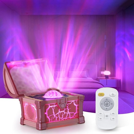 Sterrenhemel Projector - Nachtlamp Projector - Slaapkamer Decoratie - Magische Kist Design - 12 x 11.7 x 12 cm - Roze — afbeelding 4