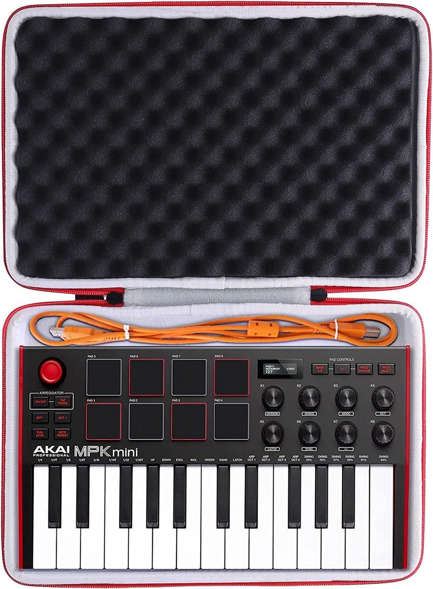 SnelShoppen - Hard Reiscase voor USB MIDI Keyboard Controller 25 Toetsen, Beschermhoes, EVA Materiaal, Ideaal voor Reizen en Muziekproductie