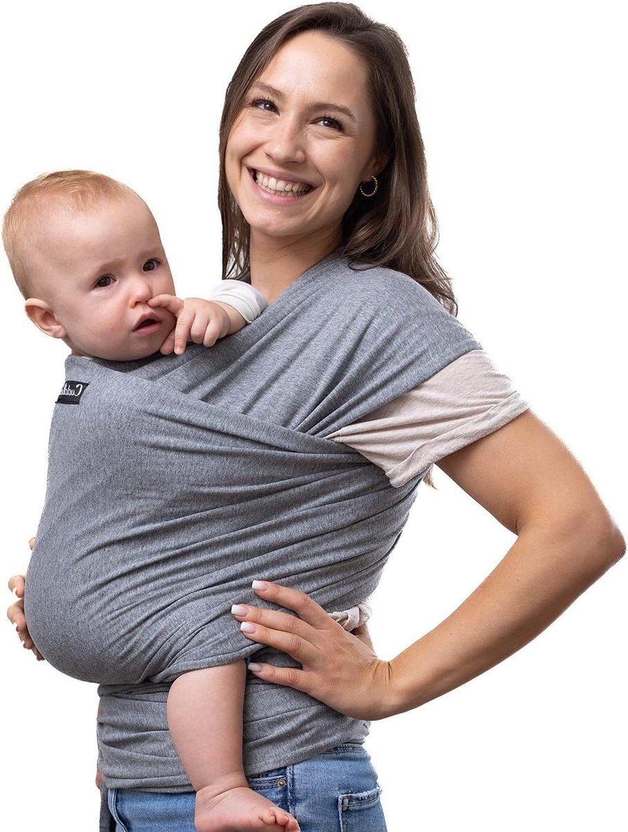 Babydraagdoek - Baby Sjaal - Baby Dragen - Handsfree Ouder - One Size - Grijs