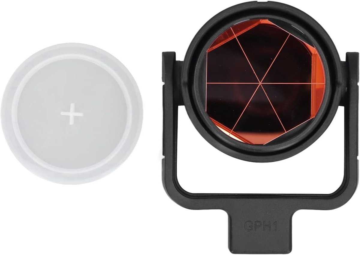 SnelShoppen - Copper Coated Prism Mini Ronde Total Station Prism Meetapparatuur voor Precisie Metingen, 34mm Offset, 86mm Hoogte, Duurzaam en Betrouwb