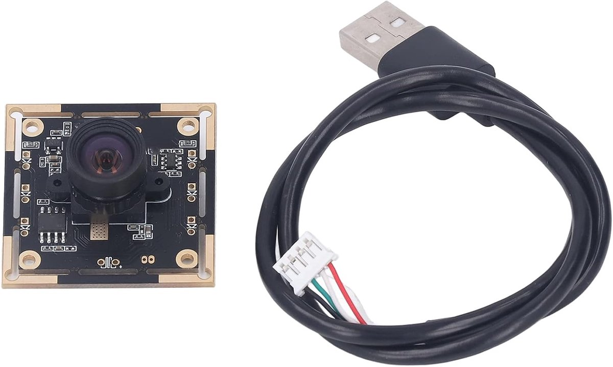 SnelShoppen - 1280 x 720 High Resolution Camera Module met USB 2.0, Computer Camera Kaart, 100 Graden Panorama met Vervorming, Compact en Eenvoudig in