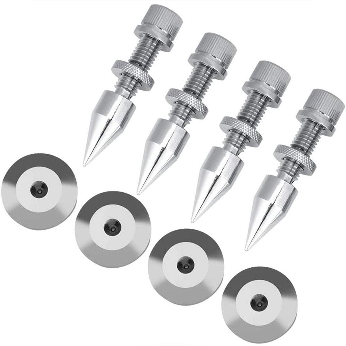 Speaker spikes 4 stuks - koper - hoogglans krasbestendig - minimaliseert trillingen - ShopVlot