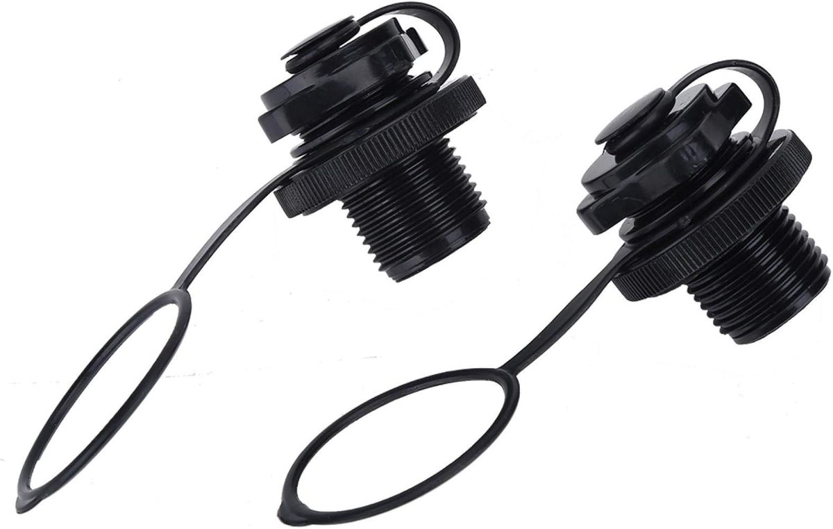 SnelShoppen - 2Pcs Opblaasboot Luchtventiel Vervanging Schroef, Boston Ventiel Rubber Voor Boot, Zwembad, Vissen, Camping, Tuin