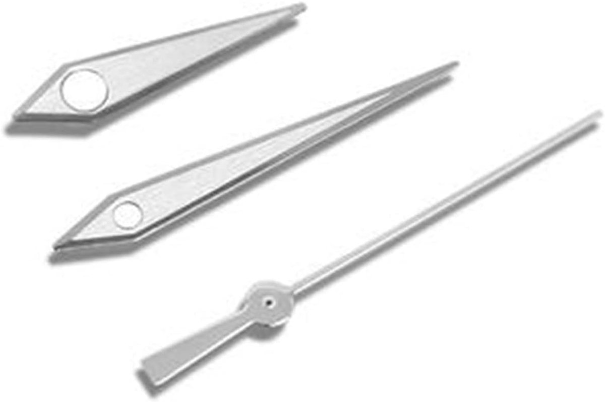 SnelShoppen - Aangepaste Horlogehanden 3 Pins Reparatie Onderdelen voor NH35/NH36/4R/7S Horloge Beweging - Hoogwaardige Duurzame Materialen - Zilver -