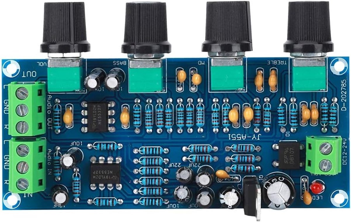 SnelShoppen - Audio Versterker Board NE5532 Voorversterker Toon Board Volume Toonregeling Kits HiFi Versterker voor Volume Controle