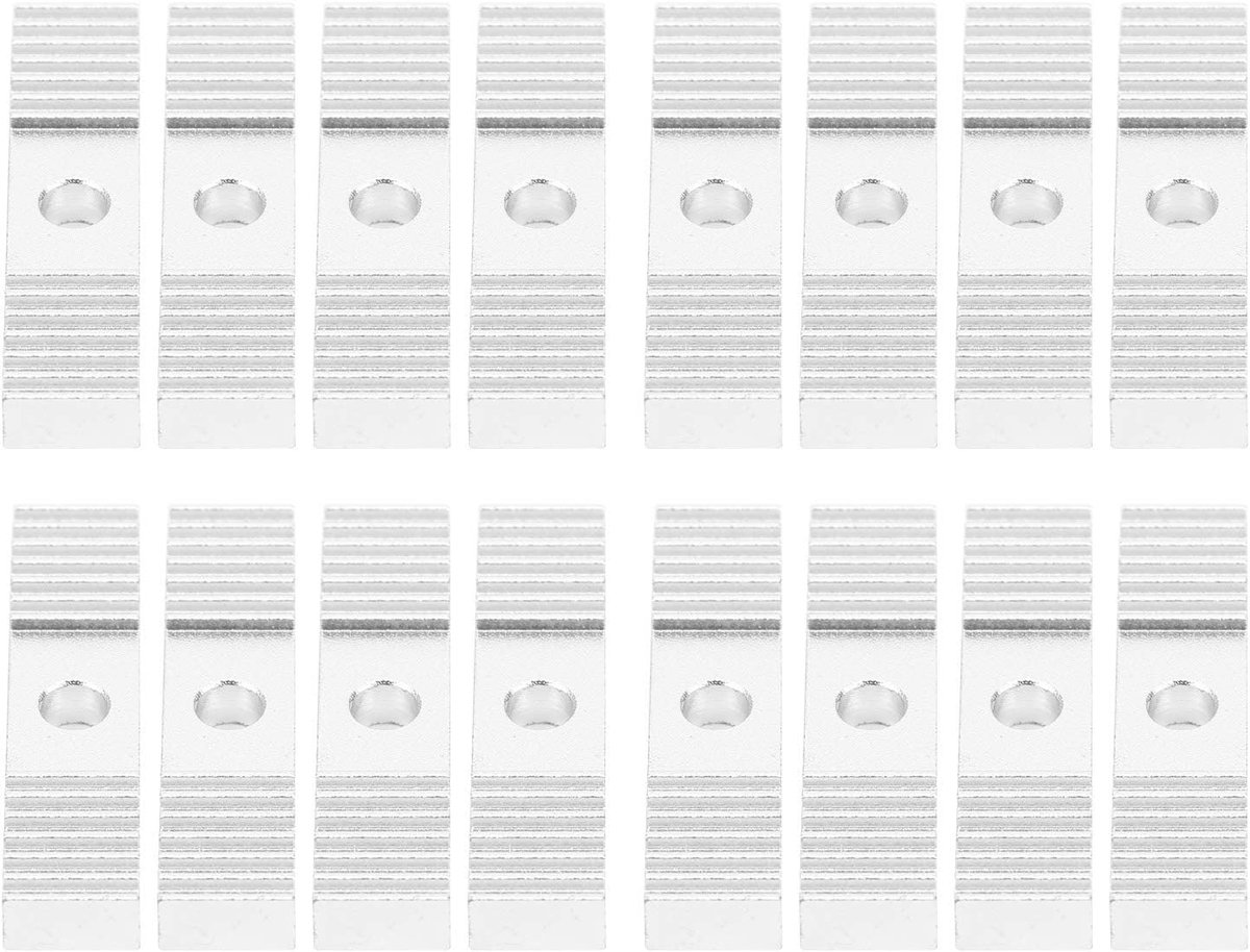 SnelShoppen - 16-delige GT2 Timing Riem Bevestigingsset, Aluminium Geoxideerd, Timing Riem Aluminium Tandwiel Aansluitblok 9x40mm voor 3D Printer