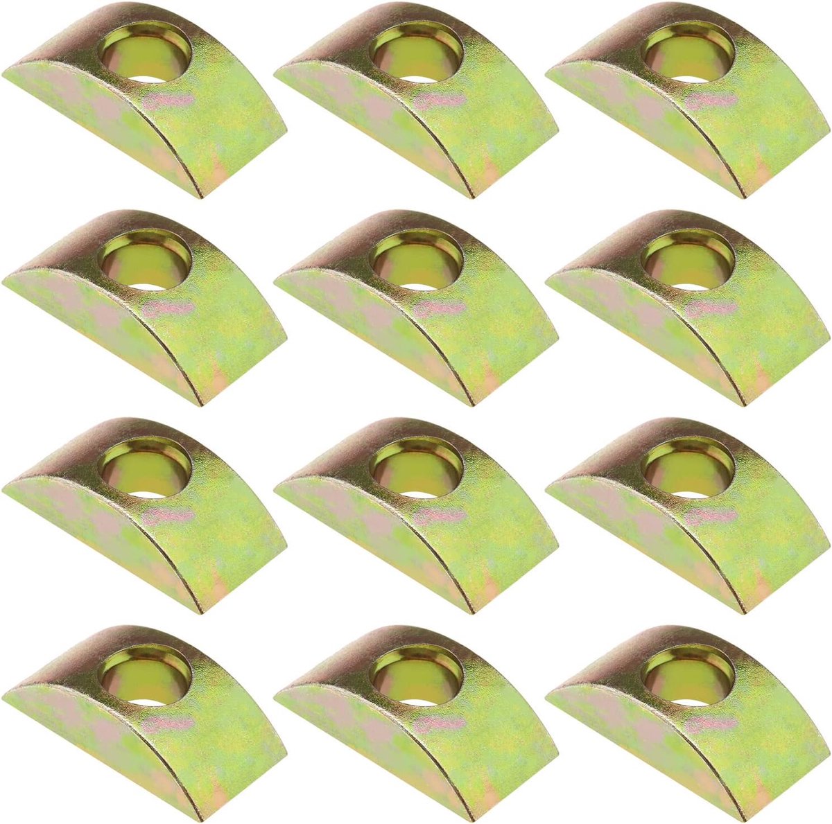 SnelShoppen - 40PCS Half Moon Moeren Meubelverbinder Moeren Spacer Wasmachine voor Bedframe Kledingkast Tafel Bunkbed 8mm Gat Diameter
