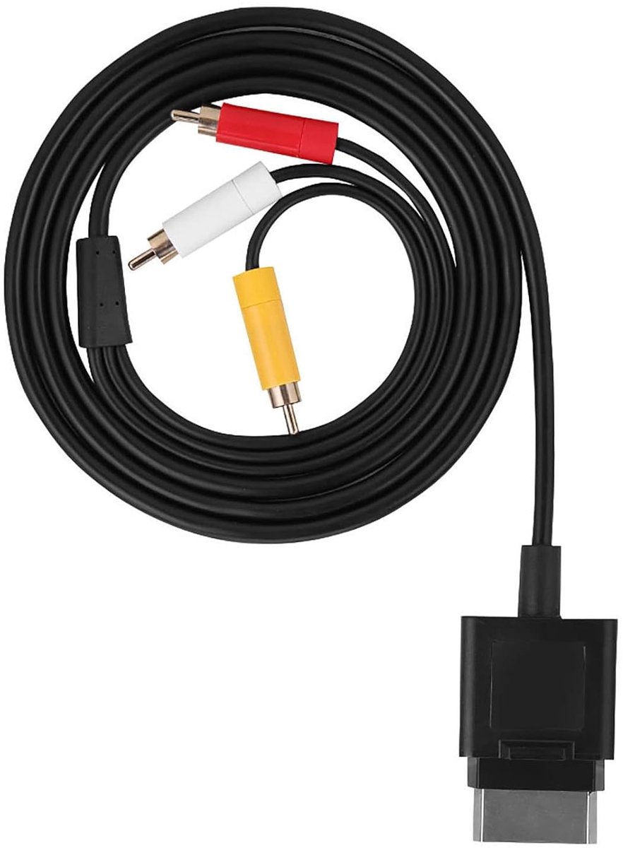 SnelShoppen - RCA AV Audio Video Kabel 1.8m - Hoogwaardige Component Kabel voor Xbox 360 Slim - Duurzaam en Lichtgewicht - Ideaal voor Gaming