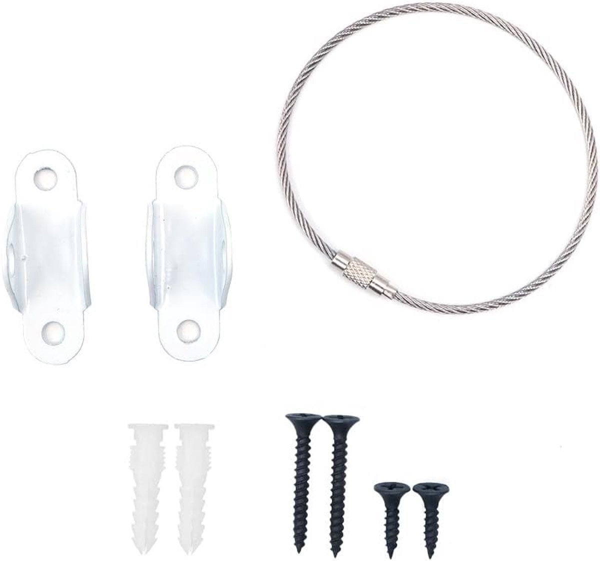SnelShoppen - 6 Packs Meubelriemen, Baby Veiligheidsriemen voor Meubels, Metalen Anti-Tip Meubelriemen Set voor Peuters, Geschikt voor Kasten en Plank