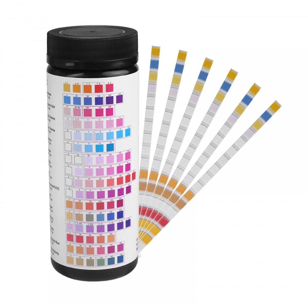 SnelShoppen - 100-Pcs 16in1 Waterhardheidstestset, Snelle en Nauwkeurige Teststrips voor Waterkwaliteit in Vijvers, Visvijvers en Zwembaden