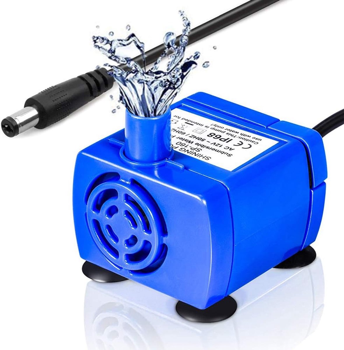 SnelShoppen - Vervangpomp voor 1,6L Kattenfontein met Stille Waterpomp, 5,9ft Lange Kabel, Submersibele Elektrische Waterpomp