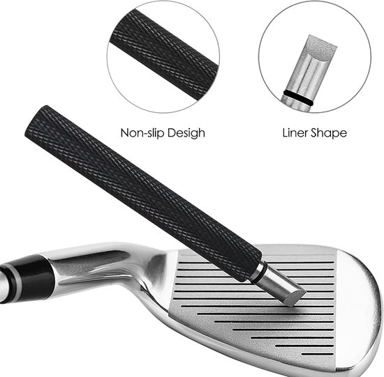 SnelShoppen - Golf Club Cleaner Tool Set - Professionele Golfclub Reinigingsset met Dubbele Borstel en 2 Groef Slijp Tools voor Verbeterde Balcontrole van Snelshoppen — afbeelding 3