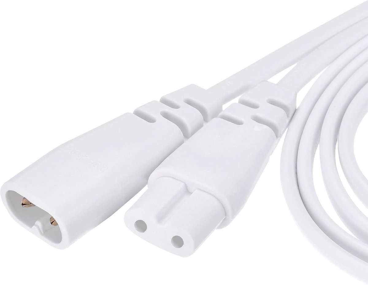 SnelShoppen - 2 Stuks T5 T8 LED Buizen Verlengkabel 50cm 2-pins Plug op Bus Kabel voor Geïntegreerde LED Verlichting