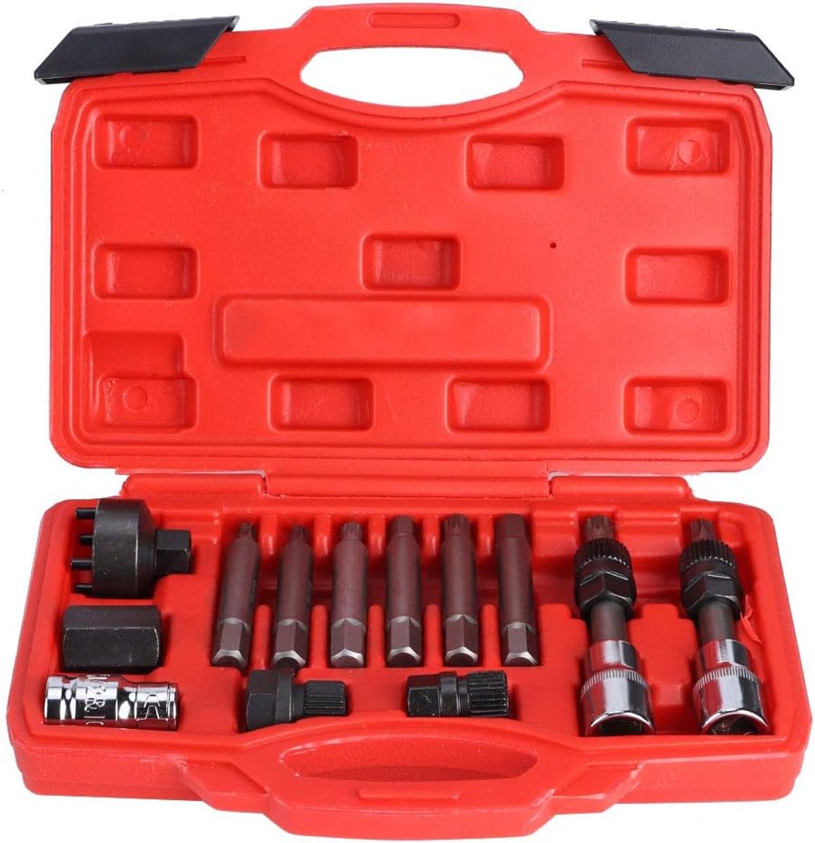 SnelShoppen - Auto Reparatie Kit voor het Verwijderen van Vrijlooppoelie, Alternator Gereedschapset van Harde Staal met Opbergtas, Professionele Auto