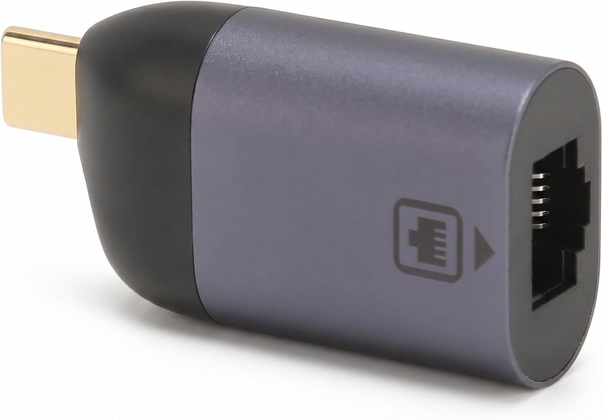 SnelShoppen - USB C naar Ethernet Adapter, Type C Vrouwelijk naar RJ45 Adapter met 1000Mbps Snelheid - Gigabit LAN Netwerk Adapter voor Laptop, Tablet