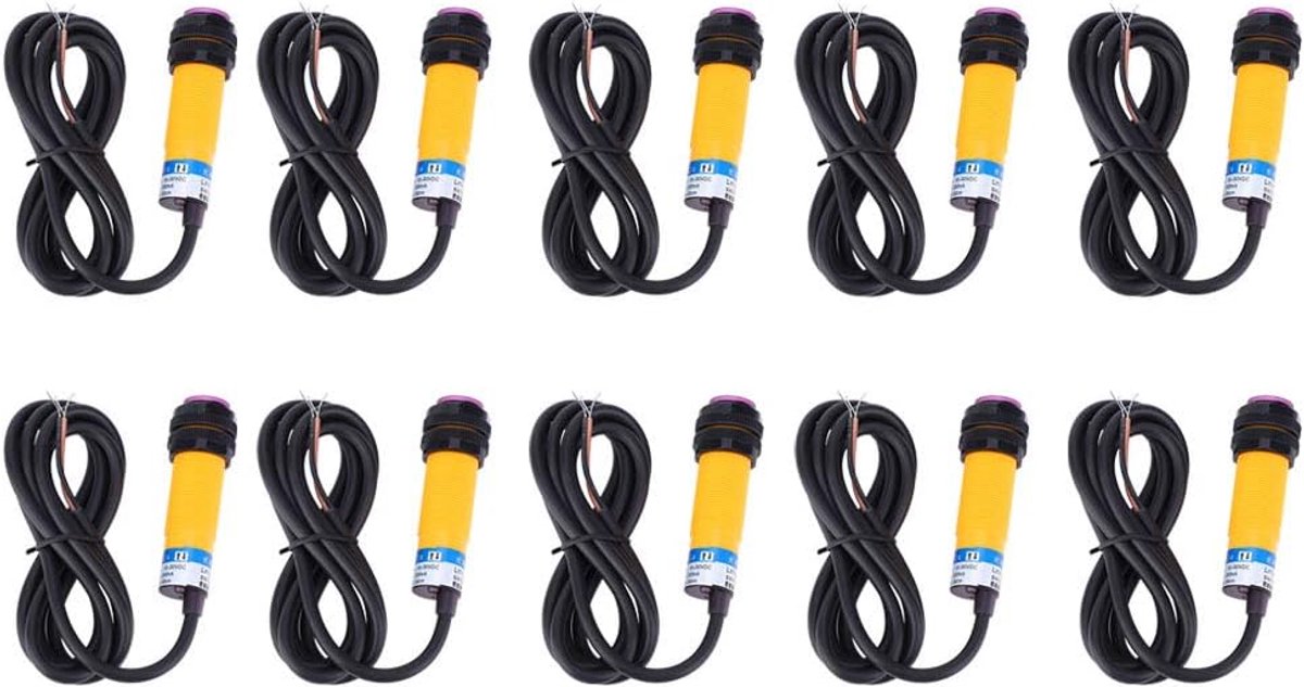 SnelShoppen - Photoelectric Sensor Schakelaar, 3 Lijnen NPN NO Dichtheidsensor 10-30 VDC E3F-DS30C4, Voor Machine Gereedschappen, Automatische Deuren,