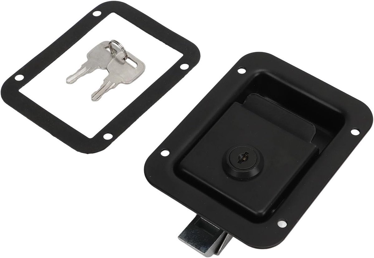 SnelShoppen - Trailer Paddle Deurslot, Stijlvolle Robuuste Betrouwbare RV Handgreep Gereedschapskist Sluiting Met Sleutels Voor Motorhomes Trucks Camp