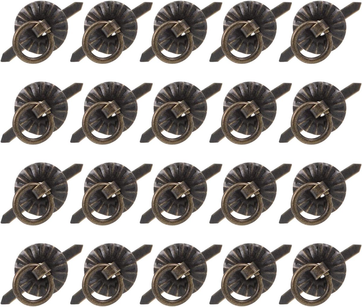 SnelShoppen - METALLIXITY Kleine ringtrekkers handgreep (12,5mm) 20 stuks, ijzeren mini hardware decoratieve trekknoppen - voor thuis, box, kast, lade
