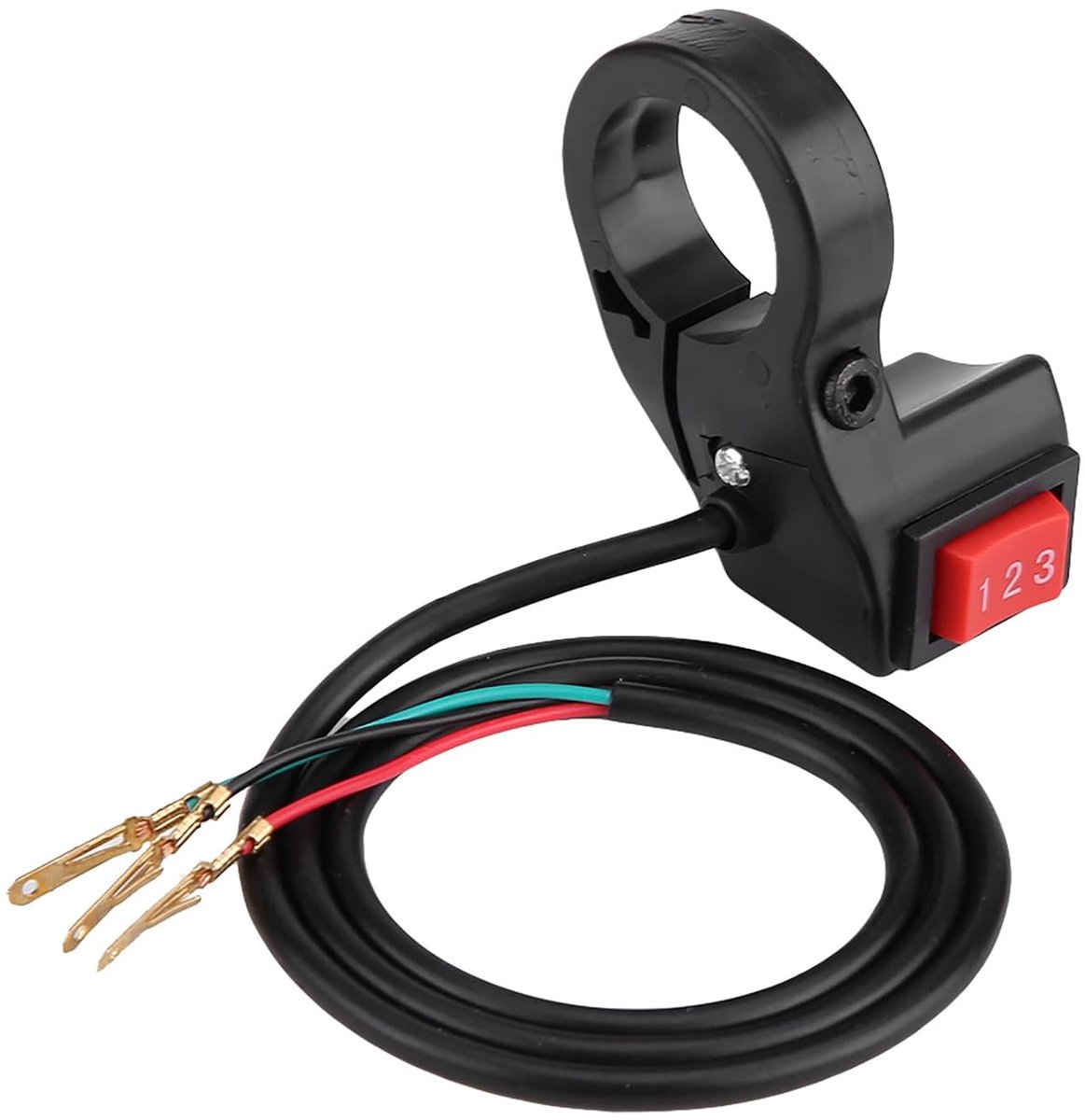 SnelShoppen - 22Mm 7/8 Inch Handvat Elektrische 3-Snelheid Schakelmodule Voor Motorfiets E-bike Scooter, Ontstekingsschakelaar