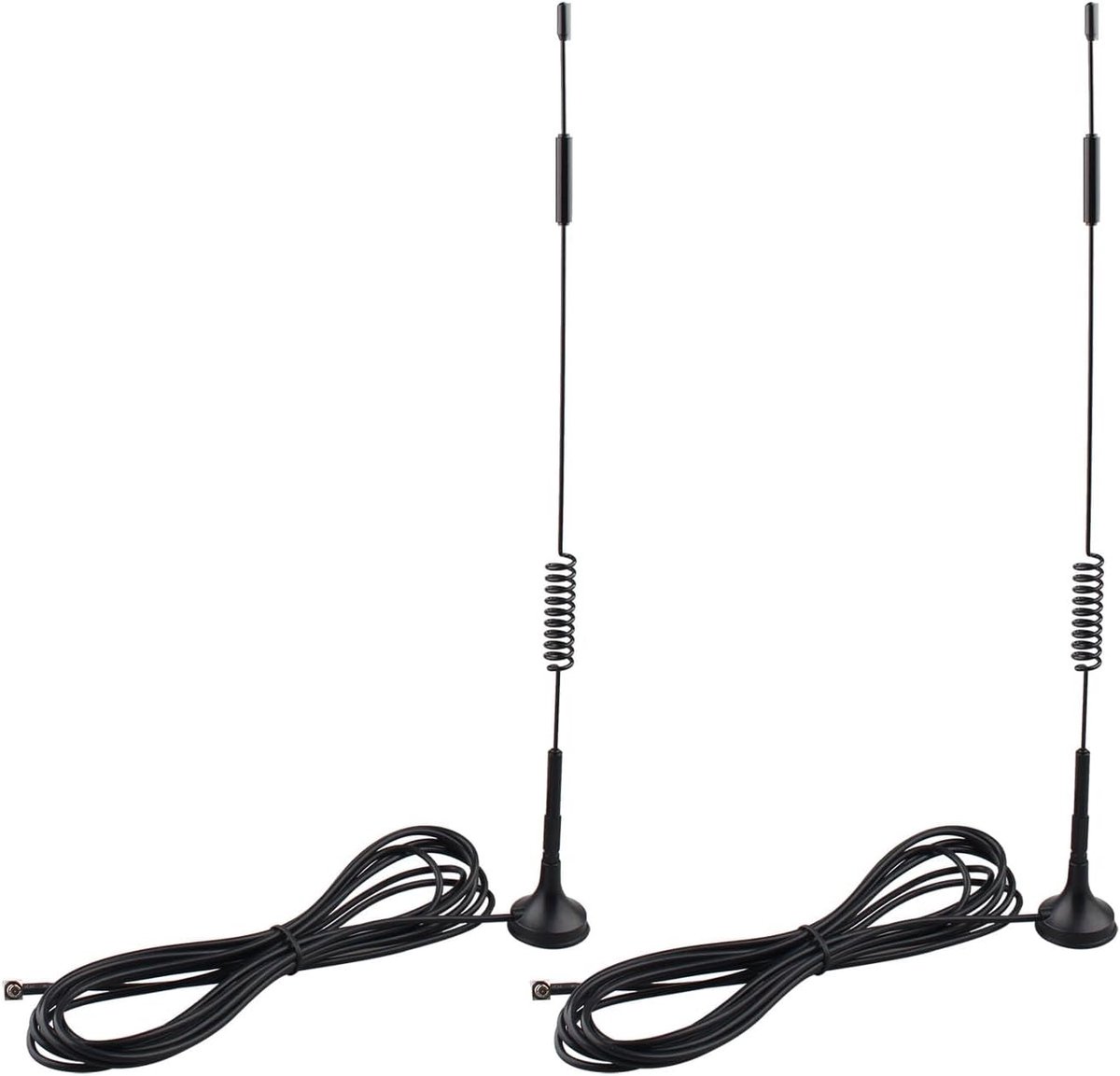 SnelShoppen - 2Stuks 4G LTE Antenne 12dBi TS9 Mannelijk Magnetische Basis Antenne Voor Verbeterde Router Signaal Sterkte en Snelheid