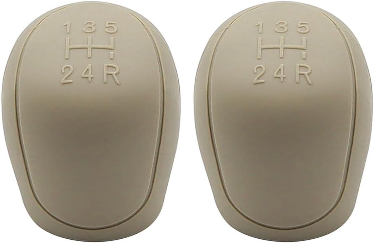 SnelShoppen - Universele Autoversnellingspookhoes Silicone Beige - Antislip, Slijtvast en Gemakkelijk Schoon te Maken Auto Accessoires