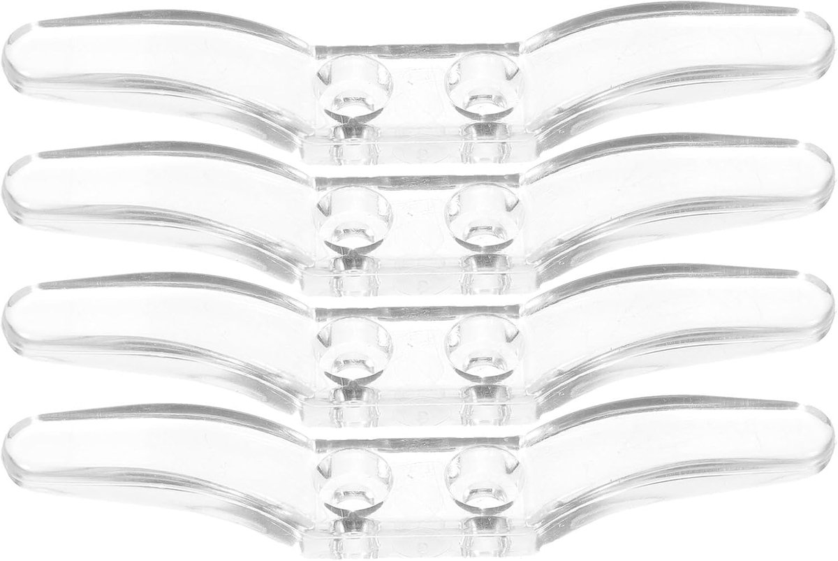 SnelShoppen - 4 Stuks Gordijn Kabel Rolle, Raamstopper, Veiligheidsklem, Kordel, Touw Klemmen, Transparante Plastic Rol voor Huishoudens, Kantoor, Zon